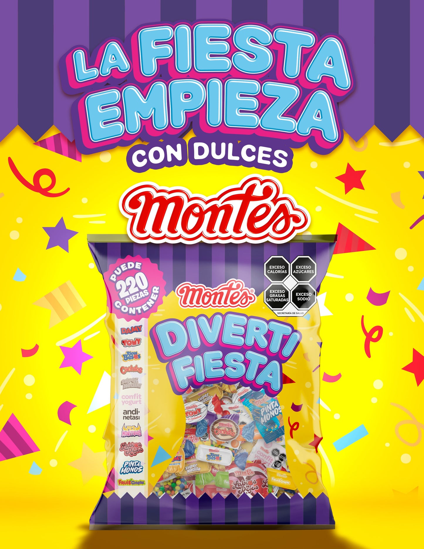 DIVERTIFIESTA 220 PZS DULCES MONTES