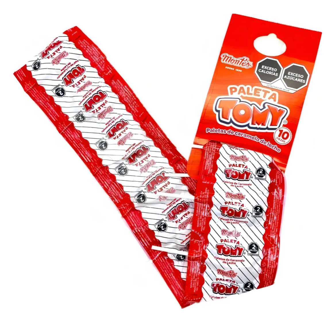 PALETA TOMY 10 PZS DULCES MONTES