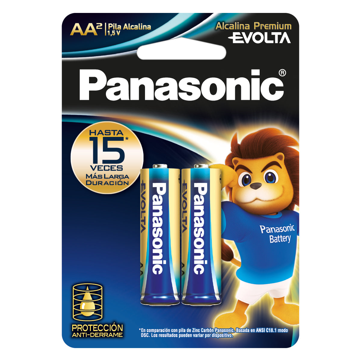 Pilas Panasonic Evolta AA Alcalinas con 2 Pilas