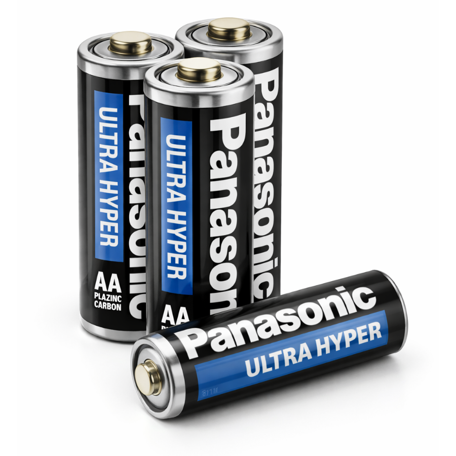 Pilas Panasonic AA c/12 Carbon Zinc Azul Ultra Hyper
