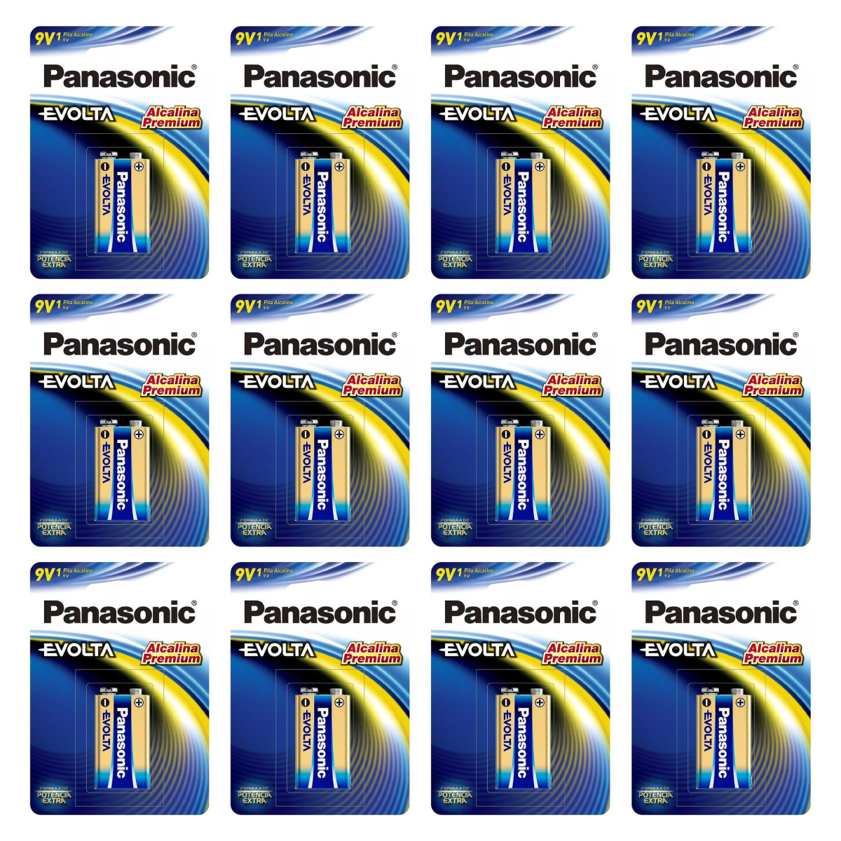 12 Pilas Panasonic Evolta 9V | Larga Duración y Alto Rendimiento