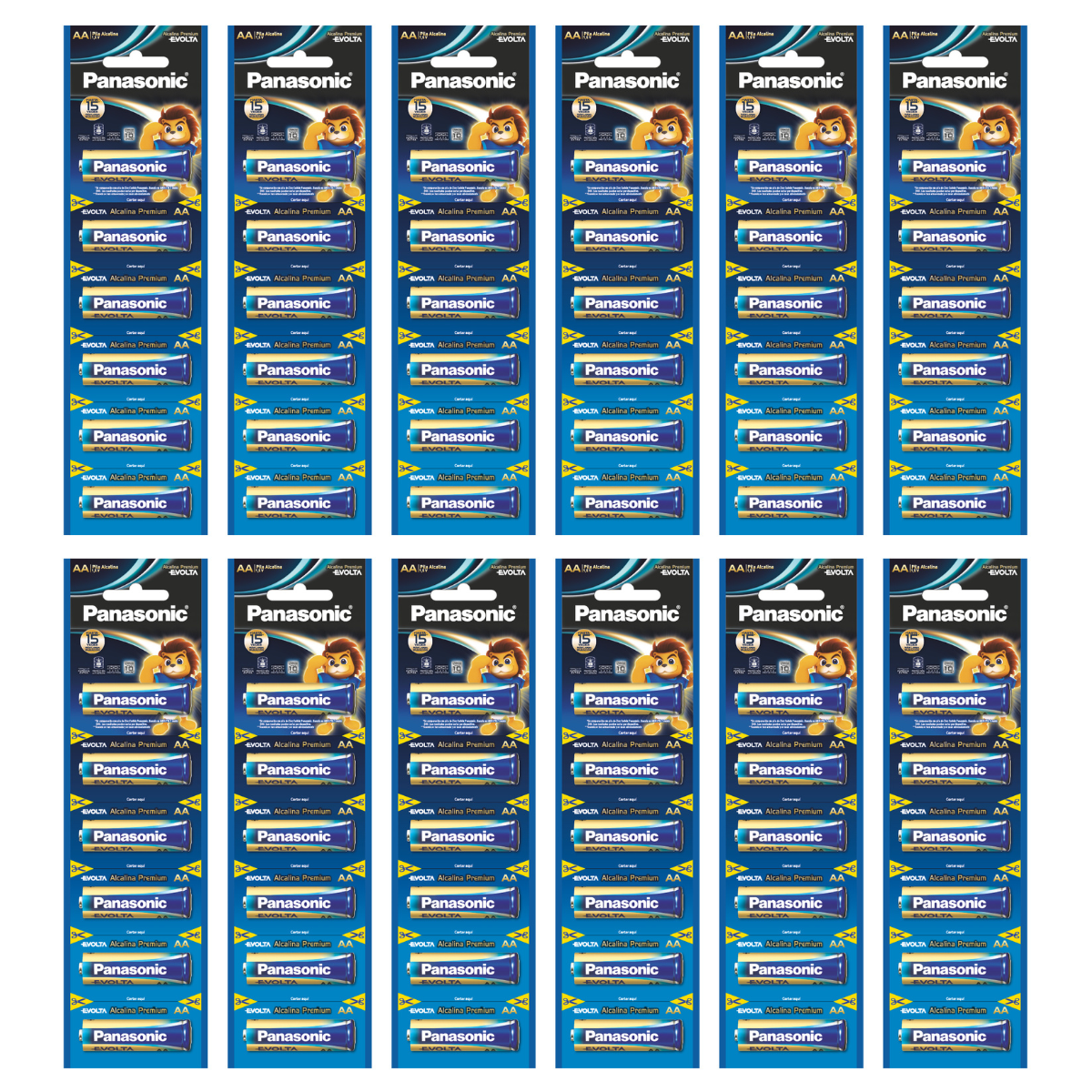 Pilas Panasonic Evolta AA Alcalinas | 12 Blíster de 6 PZS