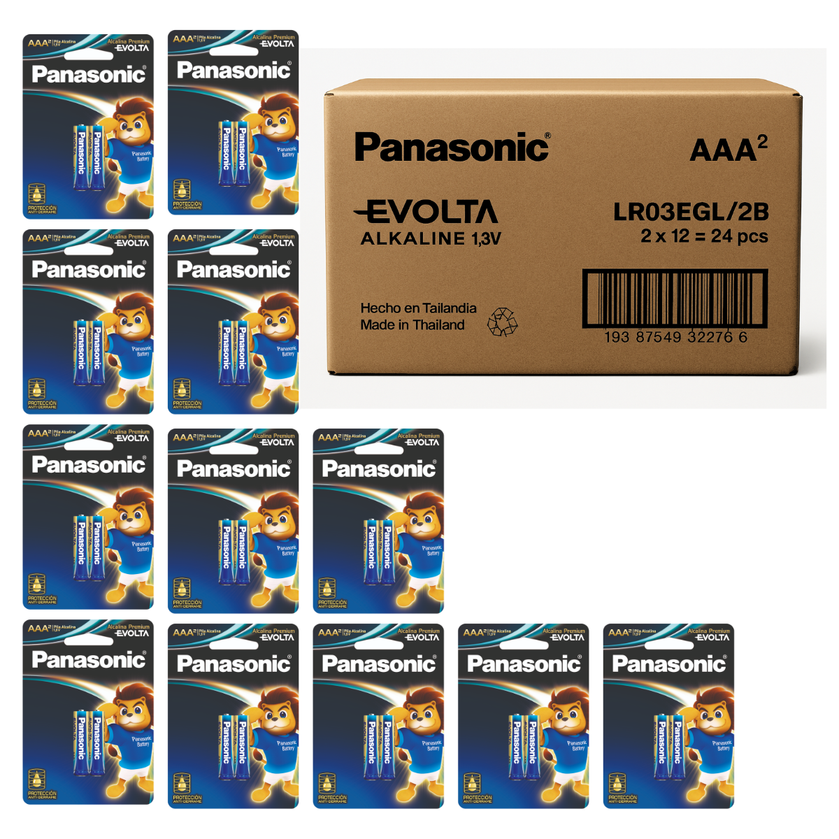 Pilas Panasonic Evolta AAA Alcalinas | 12 Blíster de 2 Piezas
