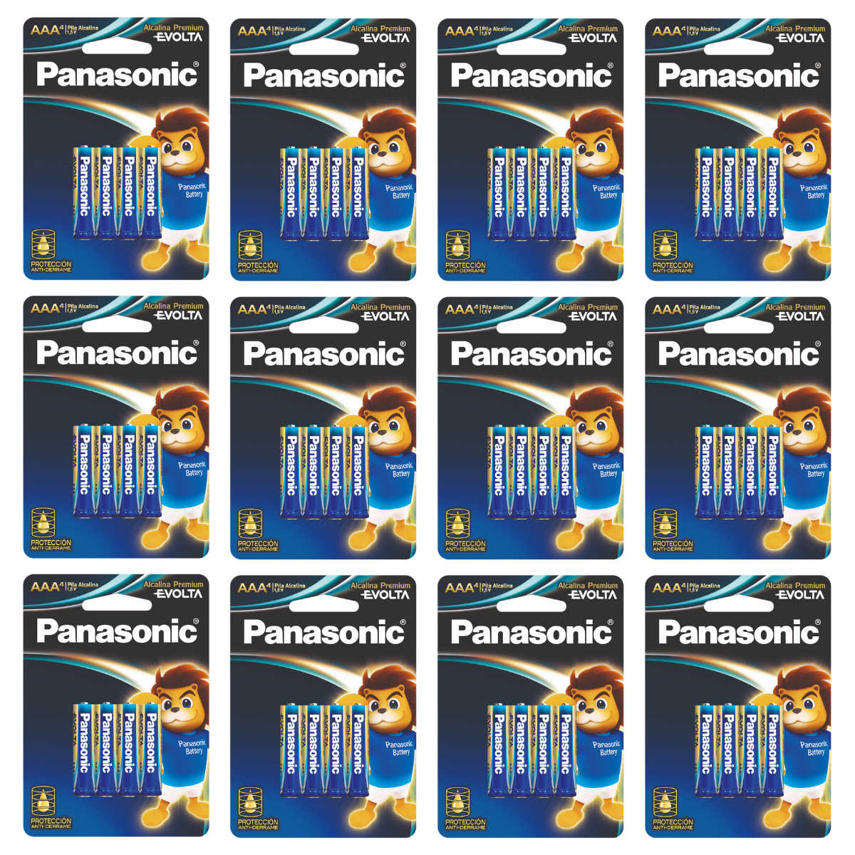 Pilas Panasonic Evolta AAA Alcalinas | 12 Blíster de 4 Piezas