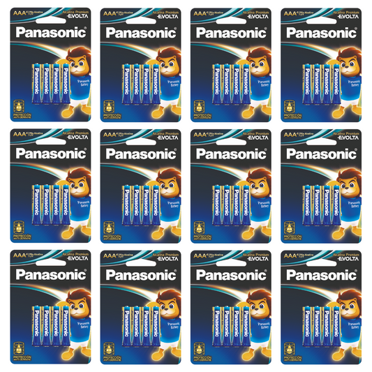 Pilas Panasonic Evolta AAA Alcalinas | 12 Blíster de 4 Piezas
