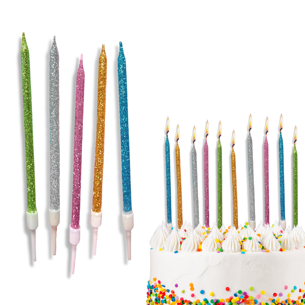 VELAS BRILLOS C/6