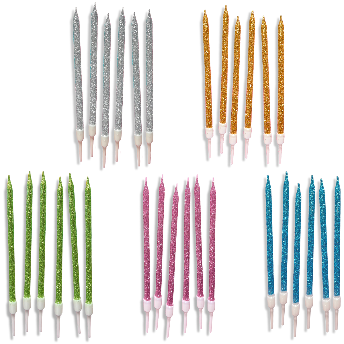 VELAS BRILLOS C/6