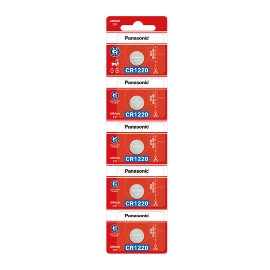 Pilas CR1220 Panasonic 5 pilas - Litio 3V