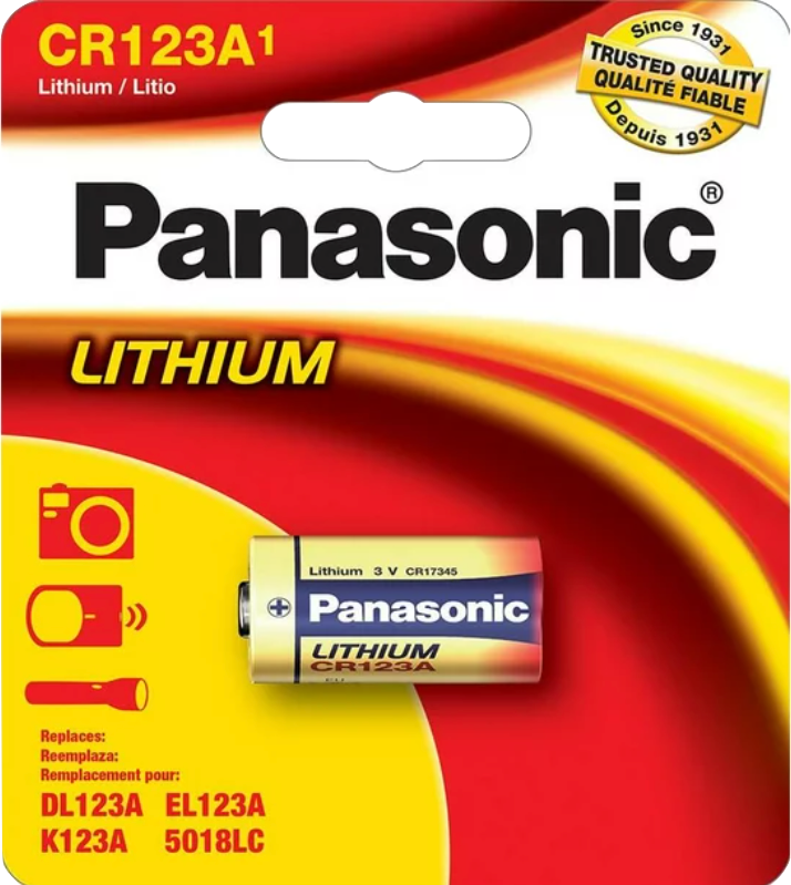 Pila CR123A Panasonic - Litio 3V