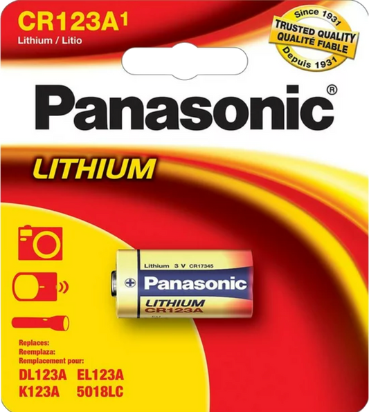 Pila CR123A Panasonic - Litio 3V