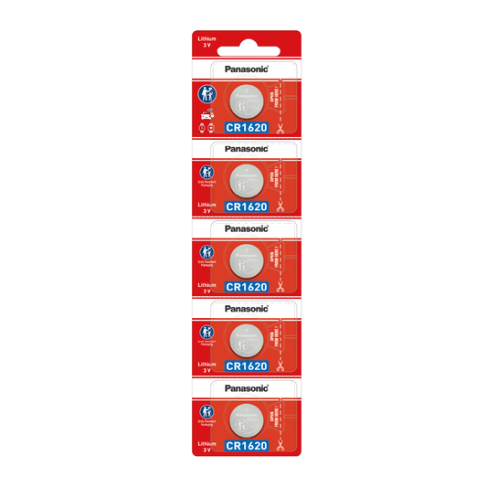 Pilas CR-1620 Panasonic 5 pilas - Litio 3V