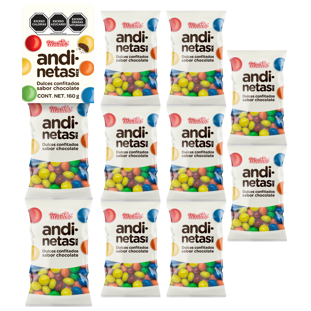 ANDINETA TIRA 10 BOLSAS DULCES MONTES