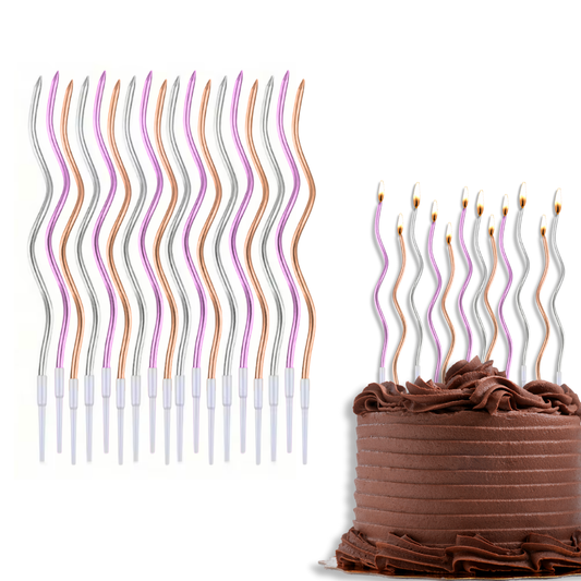 VELAS ESPIRAL METALICA C/12