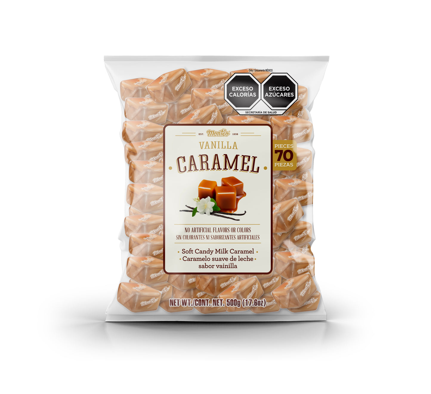 VAINILLA CARAMEL 100 PZS DULCES MONTES