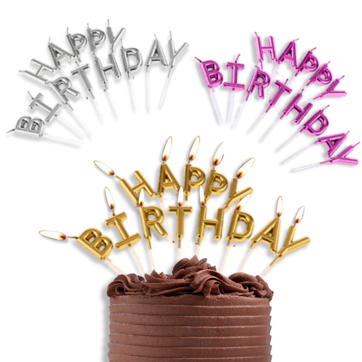 VELAS LETRAS HAPPY BIRTHDAY C/13