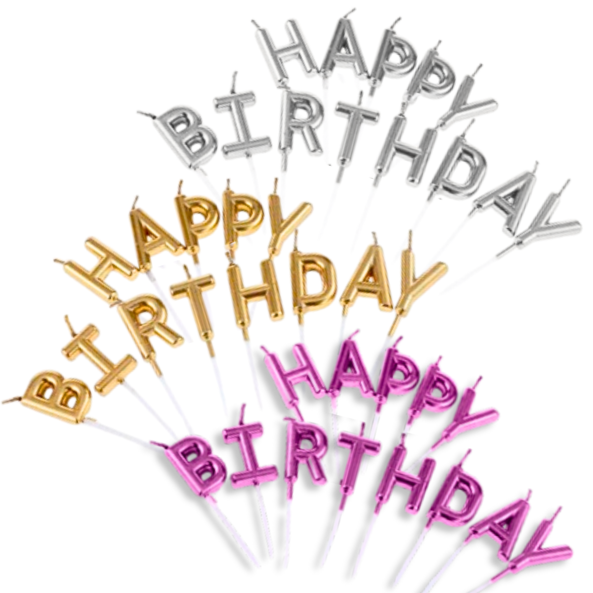 VELAS LETRAS HAPPY BIRTHDAY C/13