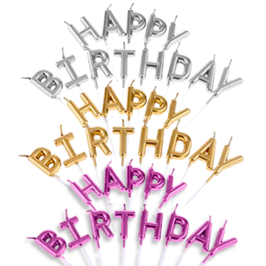 VELAS LETRAS HAPPY BIRTHDAY C/13
